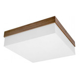 Kit 6 Luminárias Plafon Sobrepor Quadrado Acrílico 40x40 Mdf