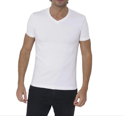 5 Camisetas Playeras Cuello V Premium Cotton 