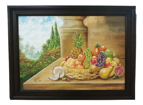 Pintura Óleo Sobre Lienzo, Bodegón Frutal