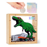 Alcancia De Dinosaurio Para Ninos, Alcancia De Madera Para N