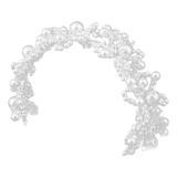 Diadema De Novia Delicada Con Perlas Blancas Y Diamantes De