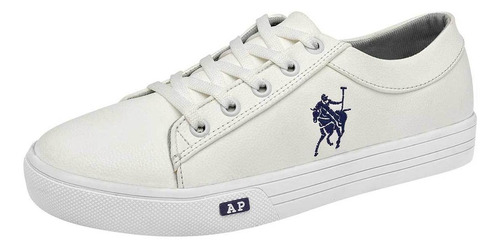 Tenis American Polo 2316 Para Joven Color Blanco E6