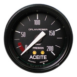 Reloj Manómetro Presión  Aceite Mecánico 200 Lbs L Classic 
