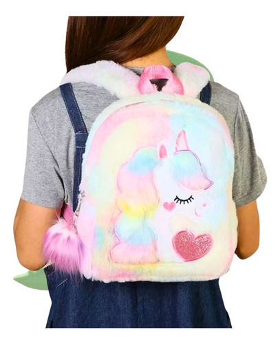 Mochila Unicórnio Pelúcia 