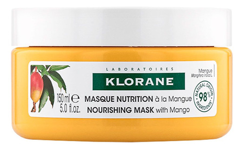 Klorane Mascarilla Capilar Manteca De Mango Nutritiva Reparadora Cabellos Secos Mangue