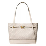 Bolsa Michael Kors Tote Reed Lt Cream Logo LG Mujer Original