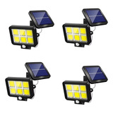 Pack 4 Focos Solares Led Exterior Luz Led Sensor Movimiento