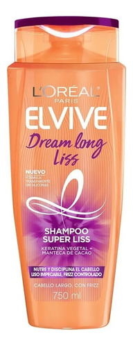 Shampoo Anti Frizz Dream Long Liss Elvive L'oréal 750ml