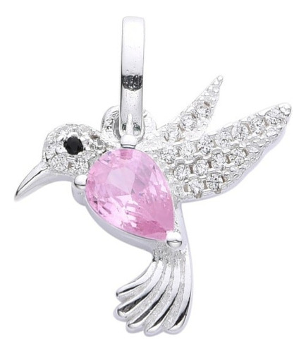 Dije Colibrí Plata 925 Picaflor Zircon Ave Regalo Cubic