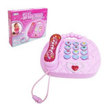 Telefone Musical Infantil Phone Rosa C/ Luz A Pilha