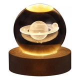 Lâmpada De Noite Led 3d Galaxy Ball Crystal, Cor Da Estrutura Do Sistema Solar, Cor Da Tela Branca, Cor 3