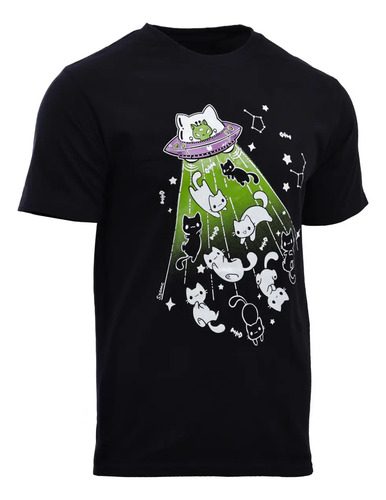Syanne Playera Gatito Alien Ovni Kawaii Ufo Fotoluminiscente | MercadoLibre