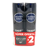 2 Desodorantes Nivea Men Deep Black Carbon 150 Ml C/u