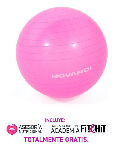 Pelota De Ejercicio 65 Cm Para Yoga, Pilates Y Fitness Color Rosa