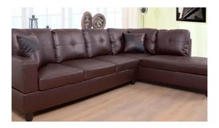 Sala Husam Tacto Piel Chocolate Izquierda Sofa Sillon Pieza