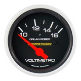 Reloj Voltimetro 12v Competicion Fondo Negro 12v D60mm