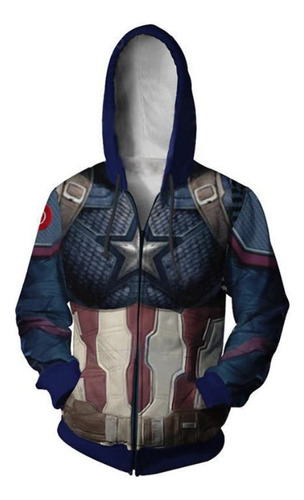 Sudadera Con Capucha Del Capitán América De Los Vengadores P