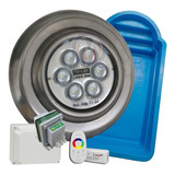 Kit Completo 4 Luces Led 20w Rgb Para Pileta De Fibra 