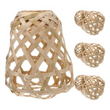 Lámpara De Bambú Light Fixture Basket, 4 Unidades