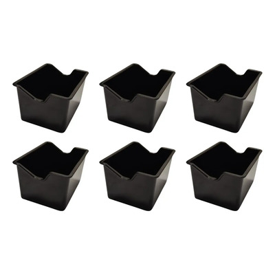 Porta Sobre De Azucar Plastico Rectangular Negro Pack De 6 Negro | Envío gratis