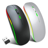 Mouse Sem Fio Recarregável Bluetooth Led Ergonômico Gamer