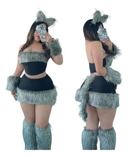 Disfraz De Mujer Lobo Loba Dama Halloween Dia De Muertos Ghostface Chucky Cosplay Beetlejuice Oogi Boogie It Monja Eso Terrifier Raven Caperucita | Envío gratis