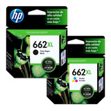 Cartuchos Originales Hp 662 Xl Negro + Xl Color 2545 4645