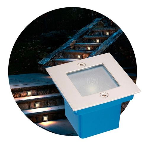 Spot Empotrable Led Bronx 2w Embutir Escalera Pared Exterior Color Gris