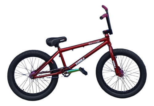 Bicicleta Bmx R20 Gorila Savage Centro Mid Trucos Negra 