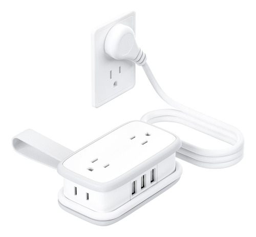 Enchufe Inteligente Marca Ntonpower/4 Tomas/3 Usb/blanco