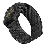 Malla Para Apple Watch Series 9 8 7 44/45mm Velcro Negro