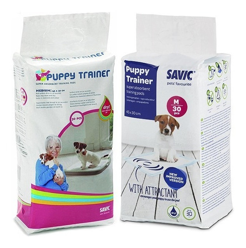 Paños Pañales Entrenamiento Perro 45x30 Puppy Trainer M X90 