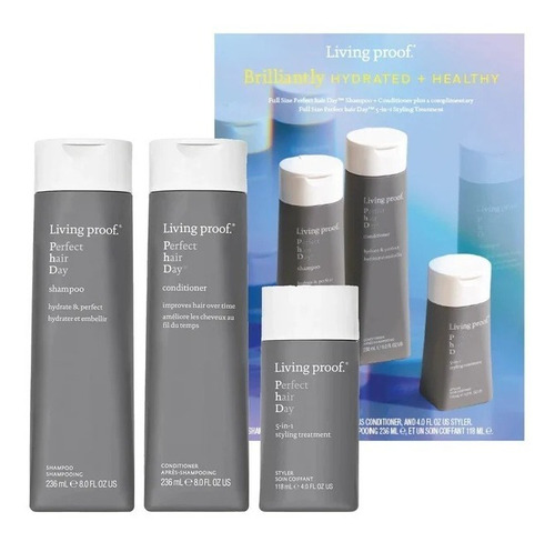  Set Brillante Hidratado Living Proof Shampoo +acond +5 En 1