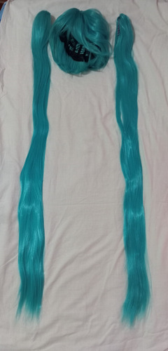 Peluca Hatsune Miku Kanekalon Cosplay Ponytails 1.15m