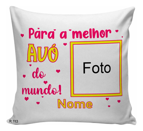 Almofada Decorativa Para Sofá Com Foto Nome Personalizado...