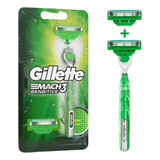 Kit 1 Aparelho Barbear Gillette Mach3 Sensitive + 16 Cargas