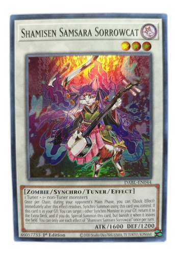 Yugi-oh! Shamisen Samsara Sorrowcat Dabl-en044 Super