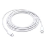 Cable Usb-c Tipo C Para Macbook Galaxy Charge De 2 Metros, Color Blanco