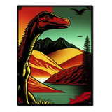 #1571 - Cuadro Decorativo Dinosaurio Dibujo Poster Infantil