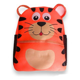 Mochila Jardin Escolar Infantil 13p Animalito Owen Impermeab Color Naranja Gatito Diseño De La Tela Neoprenne Impermeable