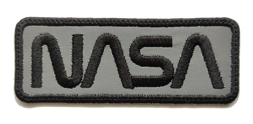 Parche Bordado Nasa Reflectivo Letra Logo Gusanito Nasa 