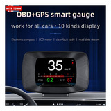 Hud P13 Obd2+gps Gauge Head Up Car Digital Display Speed Wfb