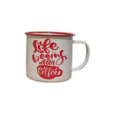 Jarro Enlozado Taza Mug Liviano Pequeño Rústico 300 Ml