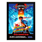 Quadro Decorativo Capa Street Fighter 2 A3 33x45 Mega Drive