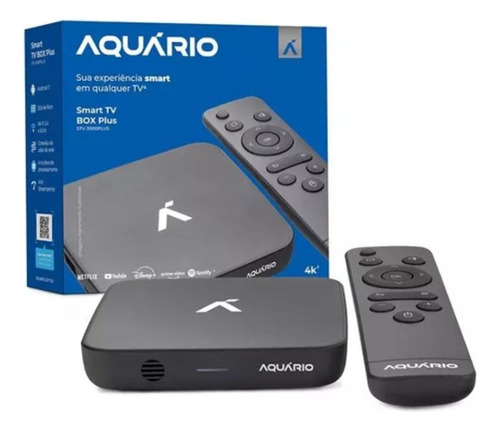 Tv Box Aquário Stv-3000 Plus 4k 16gb Preto Com 2gb Ram