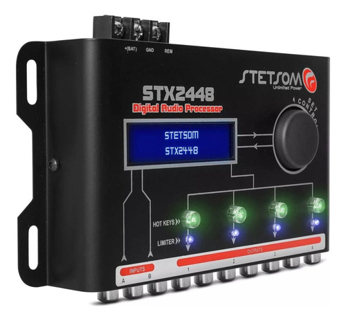 Processador De Audio Stetsom Stx2448 Digital 4 Canais