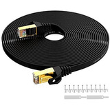 Cable Ethernet Lovicool Cat 7 De 35 Pies, Plano Para Red De