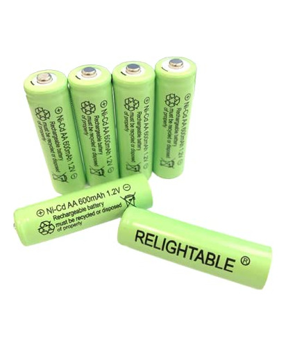 Relightable Aa Tamano Nicd Aa 600mah 1.2v Baterias Recargabl