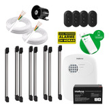 Kit Alarme Com 6 Sensores Ativo Iva 7100 4 Fexes Intelbras