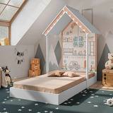 Mini Cama Casinha Montessoriana Home Branca Pura Magia Wt